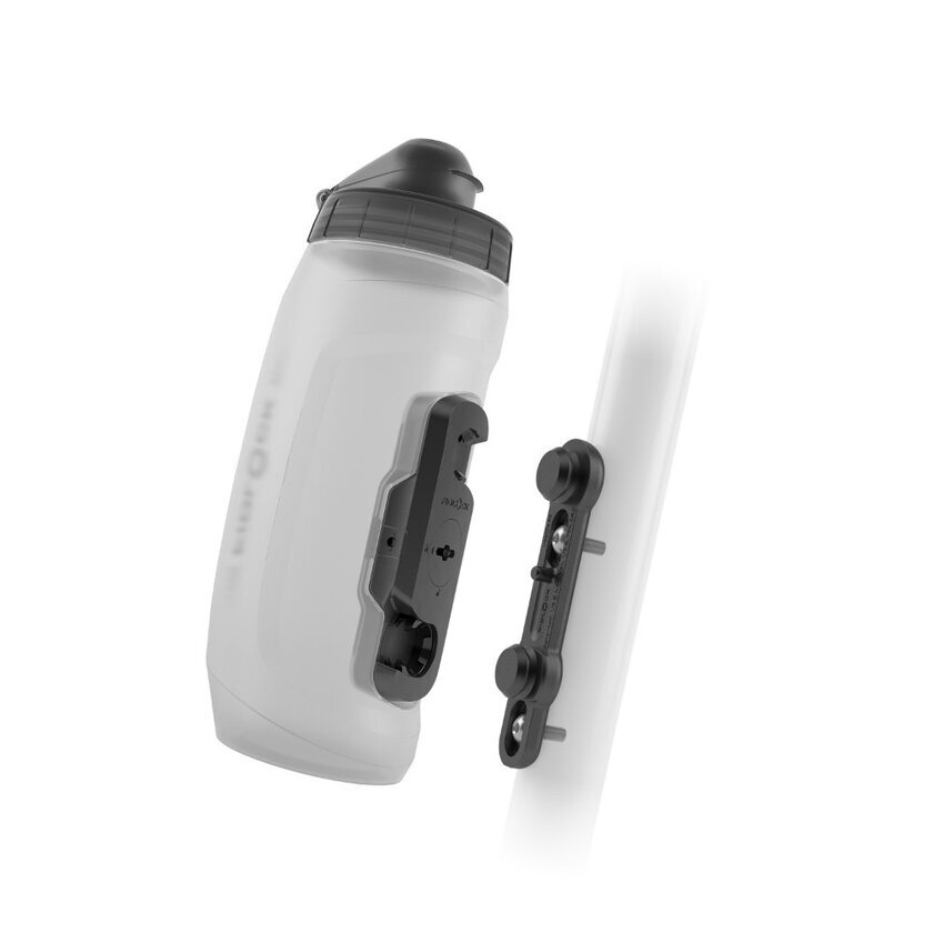 Bidon rowerowy Fidlock Twist 590 + uchwyt (baza) Biały transparentny