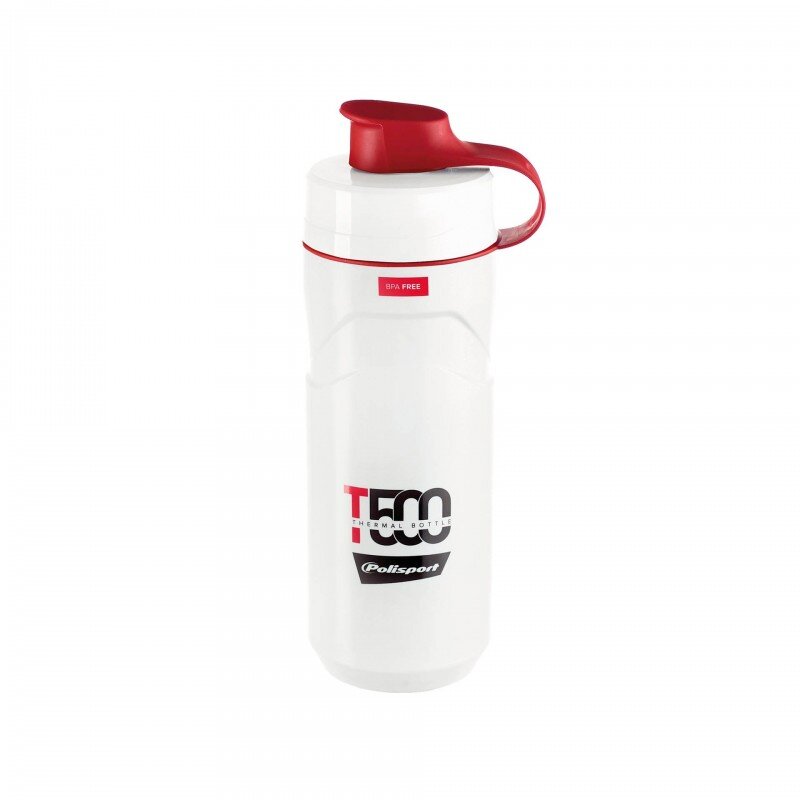 Bidon termiczny Polisport T500 White/Red