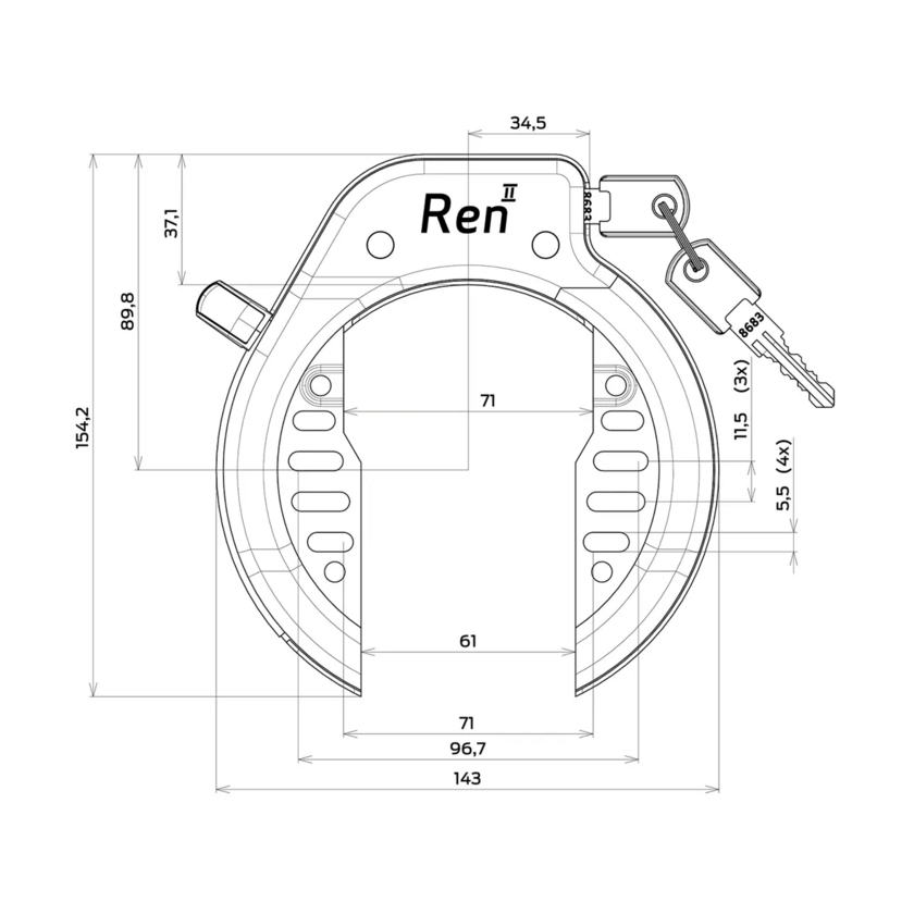 Blokada koła AXA Ren 2