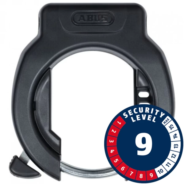 Lucchetto Bici Sicurezza 12 ABUS Serratura Da Telaio PRO AMPARO 4750SL R - Serratura Per Bicicletta Da Montare Sul Telaio Della Bicicletta - 8,5 Mm - Livello Di Sicurezza 9 - Nero Lucchetto A Chiave Olandese