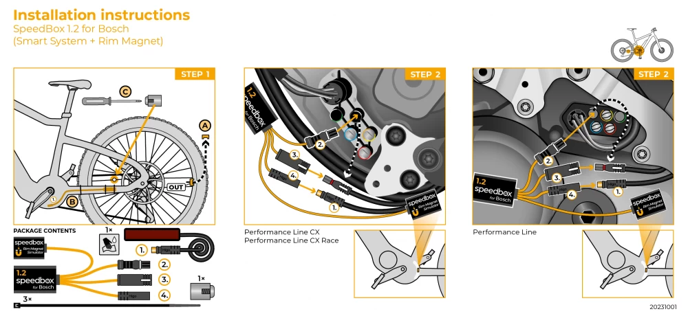 Chip tuning Bosch (Smart System + magnes na obręczy) E-bike SpeedBox 1.2 SpeedBox Bosch 1.2
