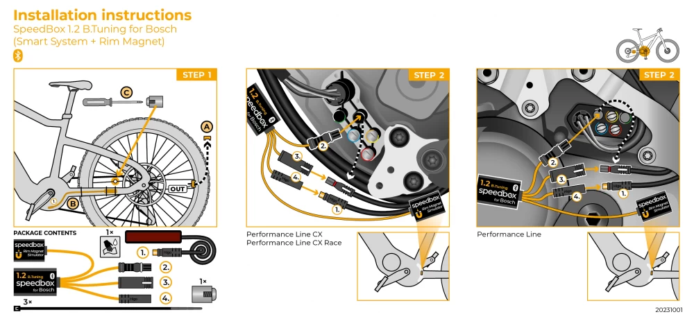 Chip tuning Bosch (Smart System + magnes na obręczy) E-bike SpeedBox 1.2 SpeedBox Bosch 1.2 Speedbox App