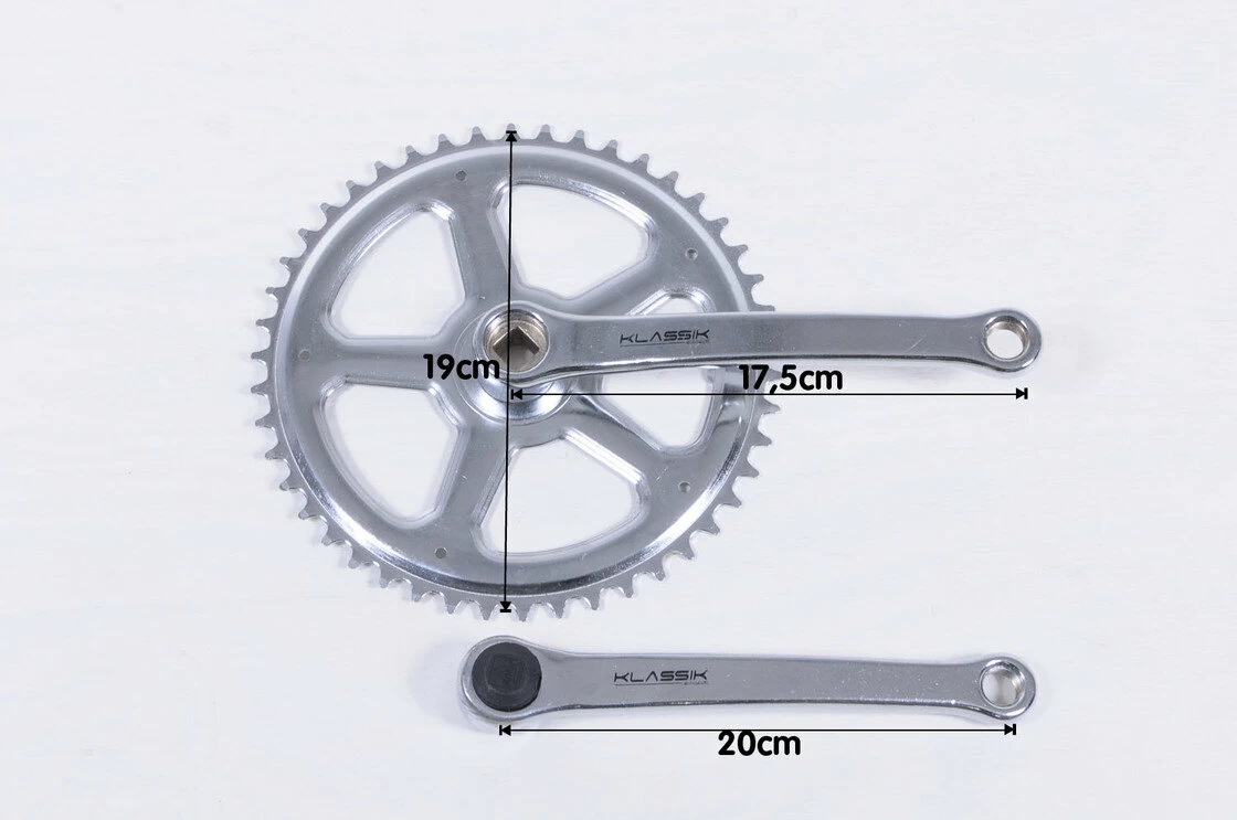 Chromowana korba rowerowa Classic 46 Z