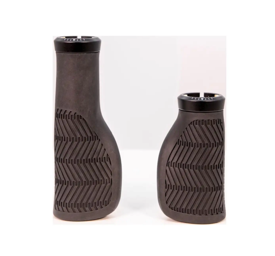 Chwyty rowerowe Herrmans Nucore Town 90/130 mm Czarny