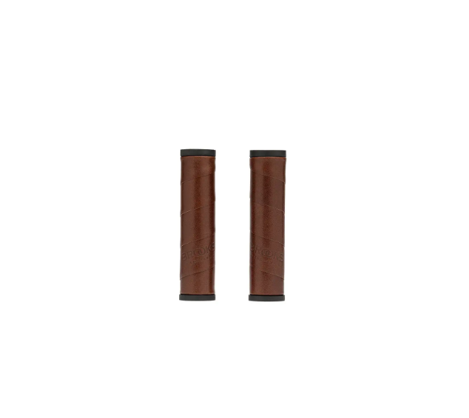 Chwyty skórzane Brooks Willow 130mm Antique Brown Black