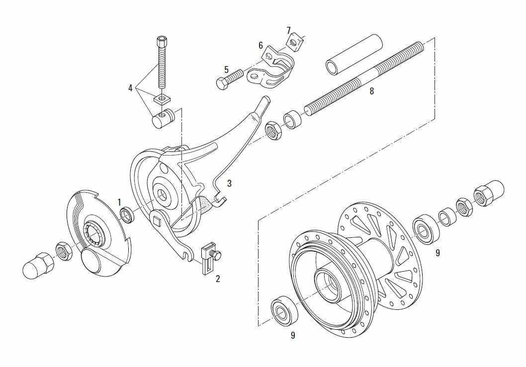 Części do ham. bębnowego SRAM VT5000 / łożysko kulkowe L.p.: 2