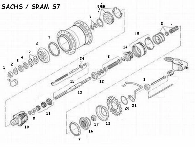 Części do piasty Sachs / SRAM S7 L.p.: 18