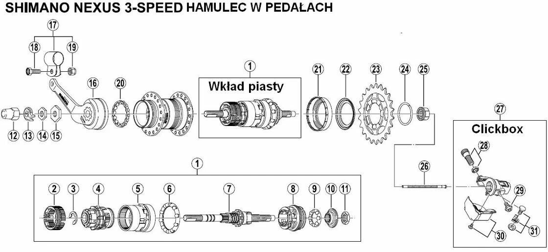 Części do piasty Shimano Nexus 3 nr 12