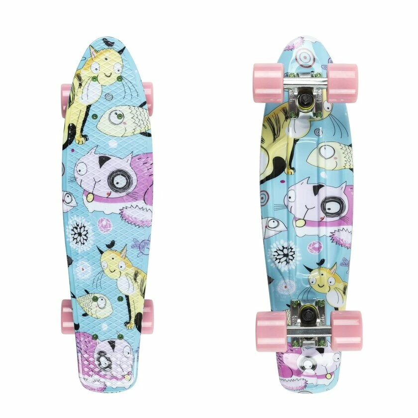 Deskorolka Fish Skateboards Fishka Print Cats/Silver/Summer Pink