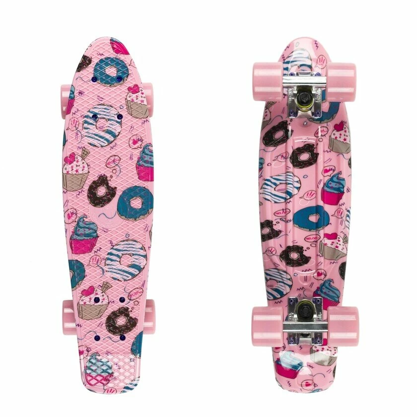 Deskorolka Fish Skateboards Fishka Print Donuts/Silver/Summer Pink