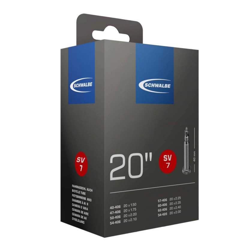 Dętka Schwalbe 20" od 1,50 do 2,5 - NR 7 Presta SV 40 mm