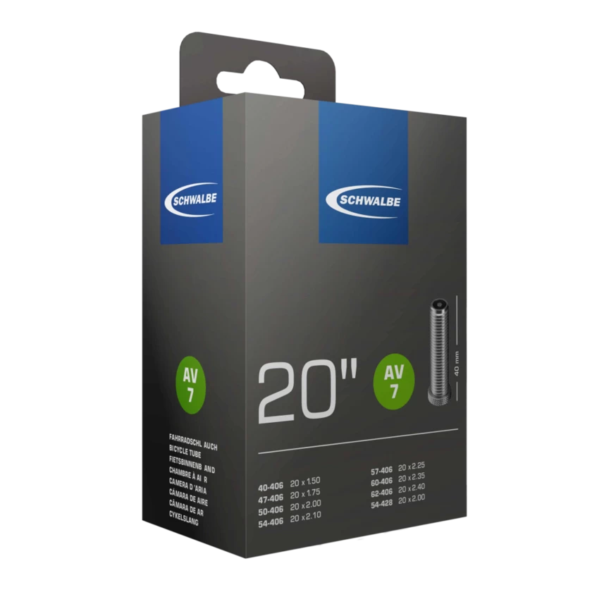 Dętka Schwalbe 20" od 1,50 do 2,5 - NR 7 Samochodowy AV 40 mm