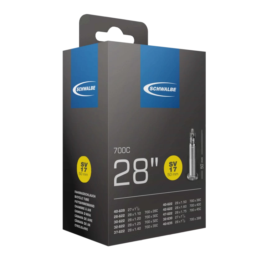 Dętka Schwalbe 27-28" od 1 1/8 do 1,75 - NR 17 Presta SV 50 mm