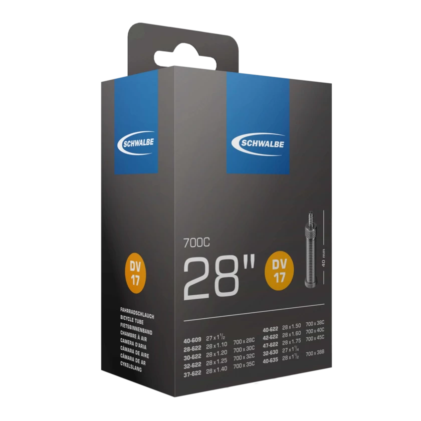 Dętka Schwalbe 28" x 1.10 - 1,75" (28/47-622/635) - NR 17 Rowerowy DV 40mm