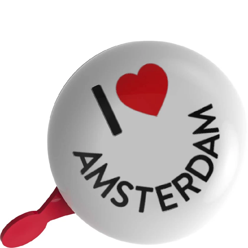 Duży dzwonek DING DONG Urban Proof 80mm i love Amsterdam