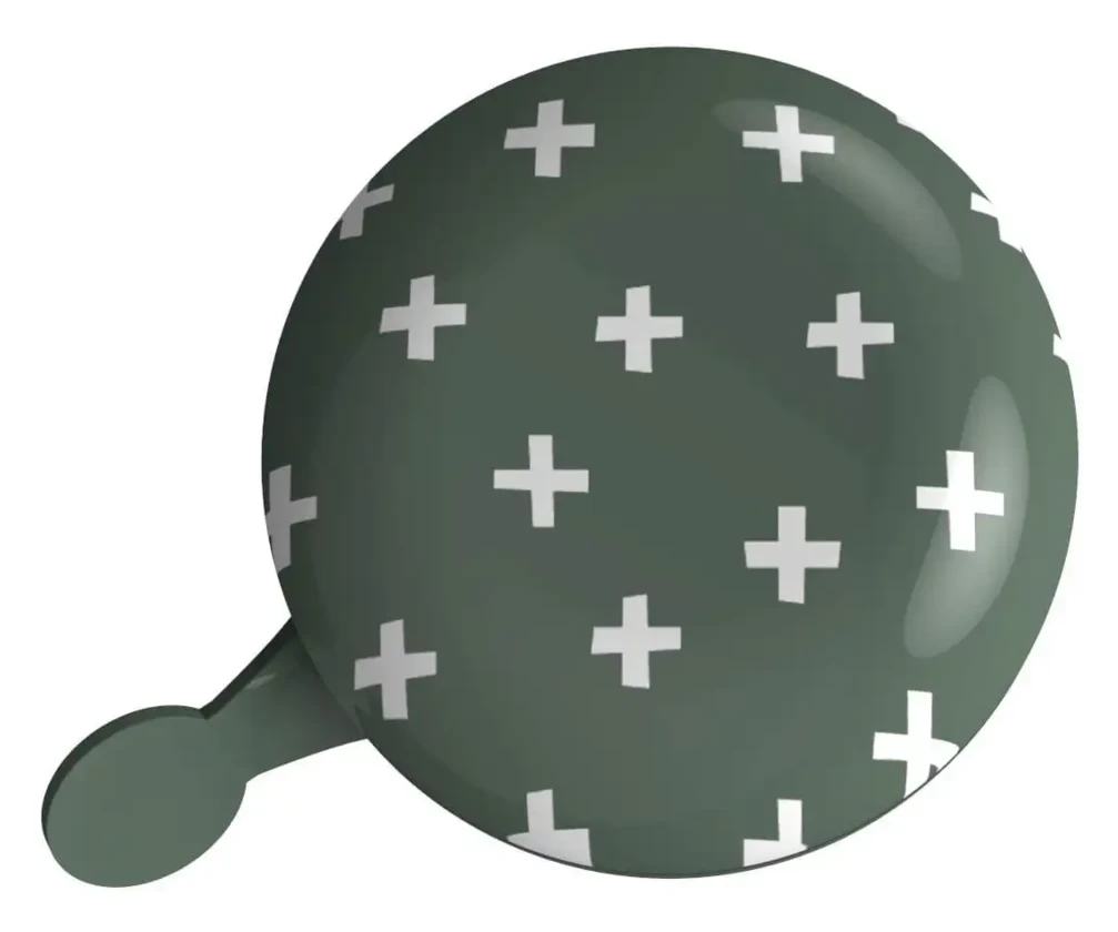Duży dzwonek DING DONG Urban Proof 80mm Plusowe Konfetti - Zielone