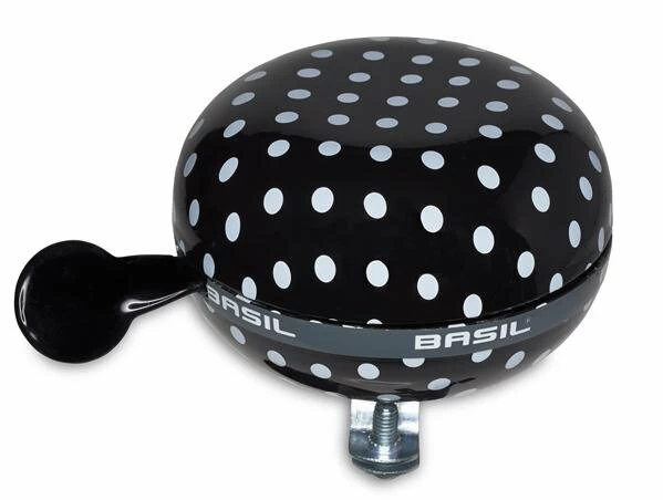 Duży dzwonek w kropki DING DONG Basil Dots czarny