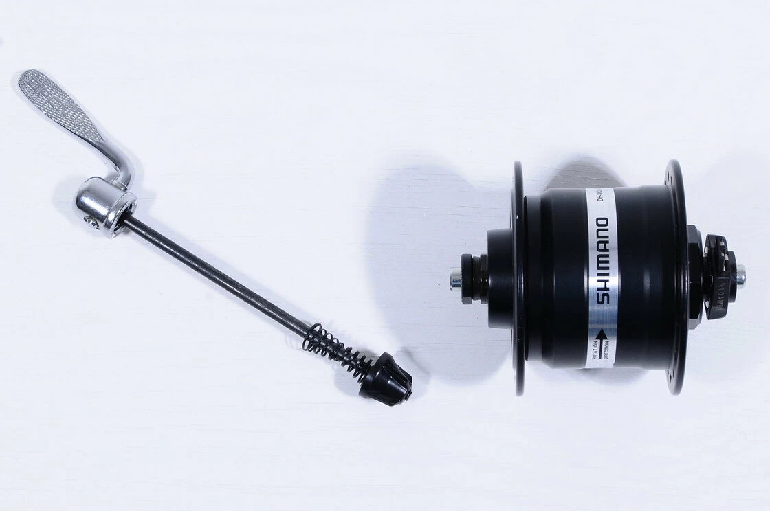Dynamo w piaście Shimano DH-3N31szybkozamykacz