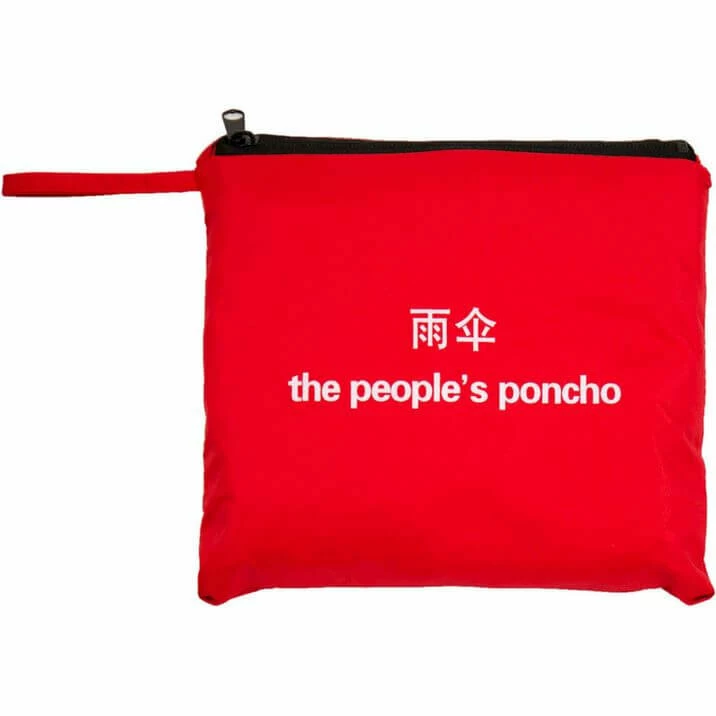 Dziecięce ponczo People's Poncho Kind Czerwony - M