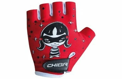 Dziecięce rękawiczki rowerowe Chiba Kid Girls Zorro (czerwone)