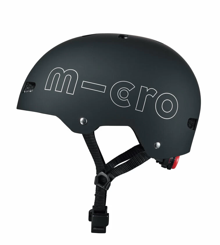 Dziecięcy kask na hulajnogę Micro orzeszek czarny Rozmiar L: 56-58 cm