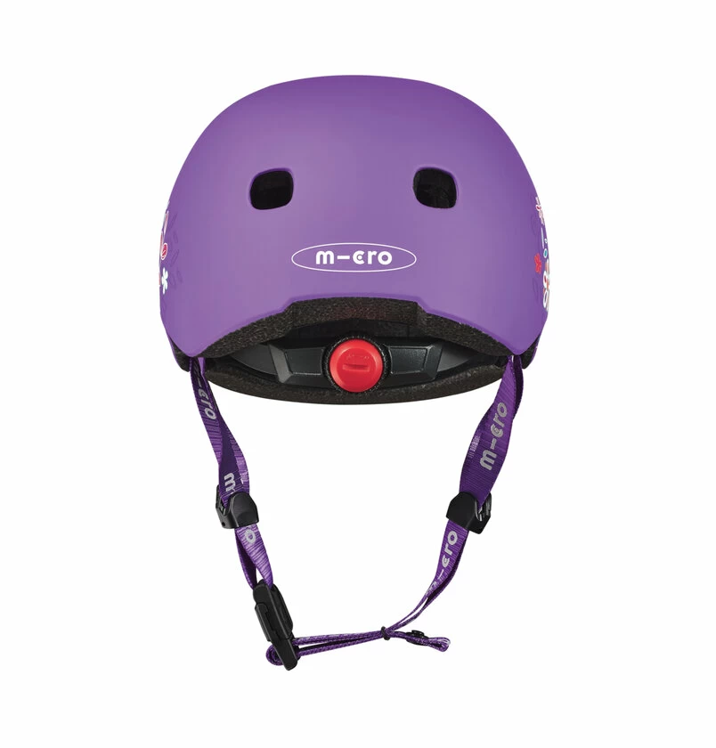 Dziecięcy kask na hulajnogę typu orzeszek Micro Floral Purple S (48 - 53 cm)