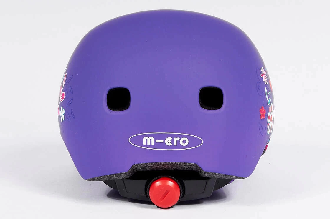 Dziecięcy kask na hulajnogę typu orzeszek Micro Floral Purple S (48 - 53 cm)