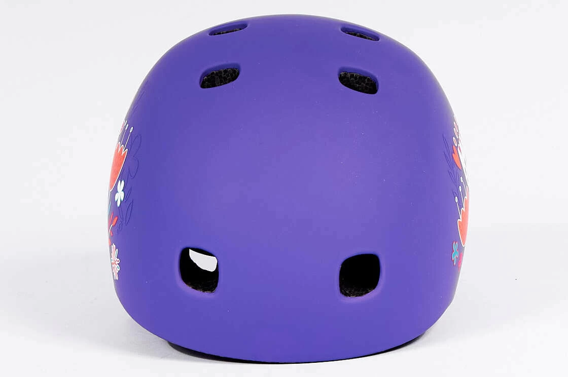 Dziecięcy kask na hulajnogę typu orzeszek Micro Floral Purple S (48 - 53 cm)