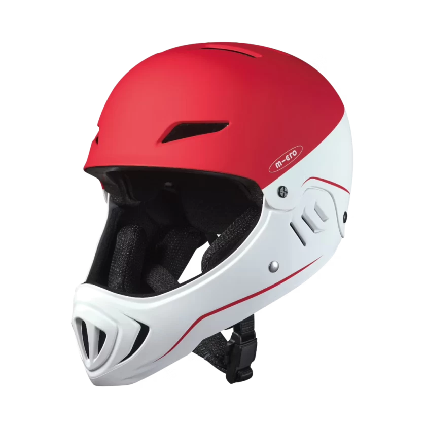 Dziecięcy kask na rower, hulajnogę Micro Racing White/Red