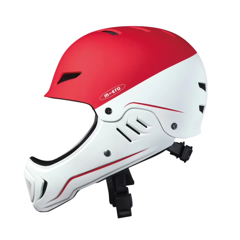 Dziecięcy kask na rower, hulajnogę Micro Racing White/Red