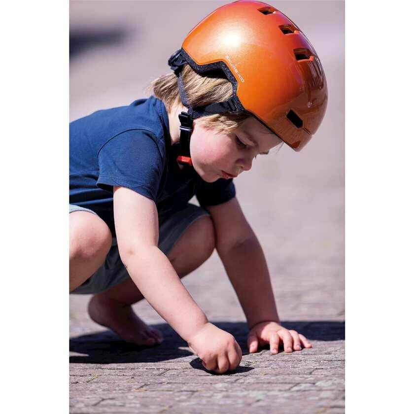 Dziecięcy kask rowerowy Abus Skurb Kid Goldfish Orange