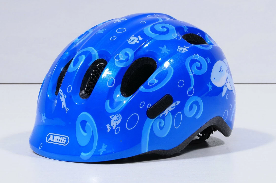 Dziecięcy kask rowerowy Abus Smiley 2.0, Blue Sharky