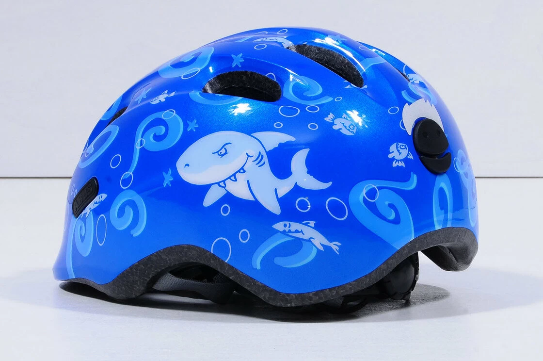 Dziecięcy kask rowerowy Abus Smiley 2.0, Blue Sharky