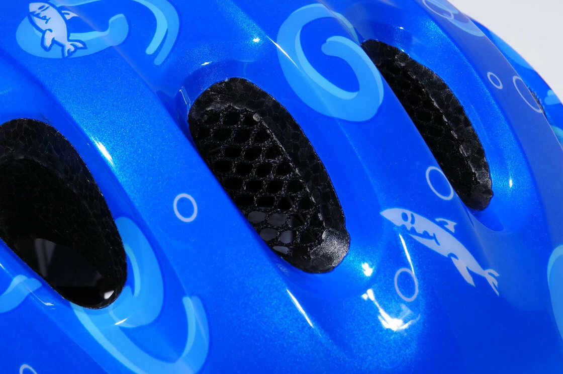 Dziecięcy kask rowerowy Abus Smiley 2.0, Blue Sharky