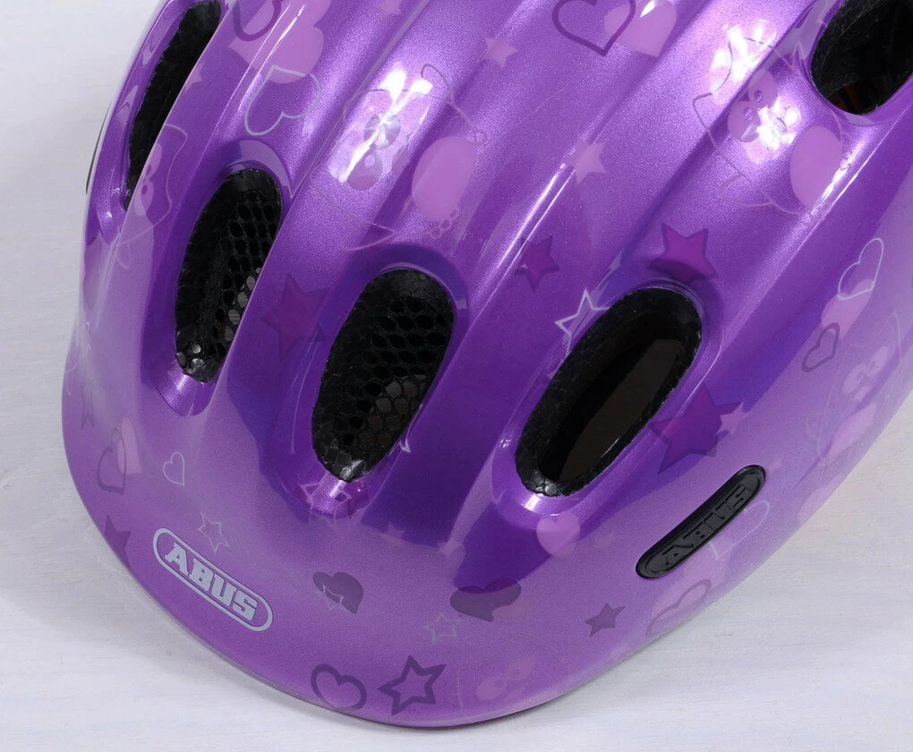 Dziecięcy kask rowerowy Abus Smiley 2.0, fioletowy