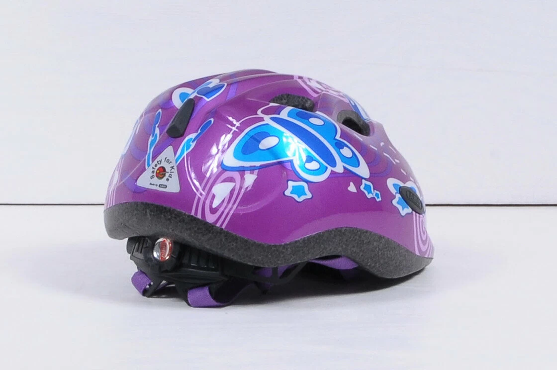 Dziecięcy kask rowerowy Abus Smiley 2.0, Pink Butterfly Rozmiar S: 45-50 cm