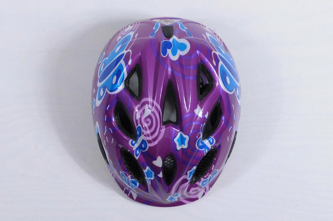 Dziecięcy kask rowerowy Abus Smiley 2.0, Pink Butterfly Rozmiar S: 45-50 cm