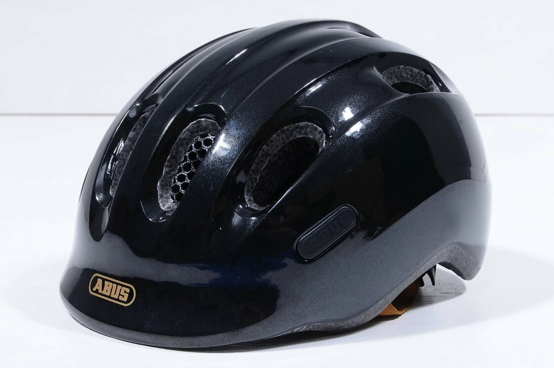 Dziecięcy kask rowerowy Abus Smiley 2.0 Royal, czarny Rozmiar S: 45-50 cm