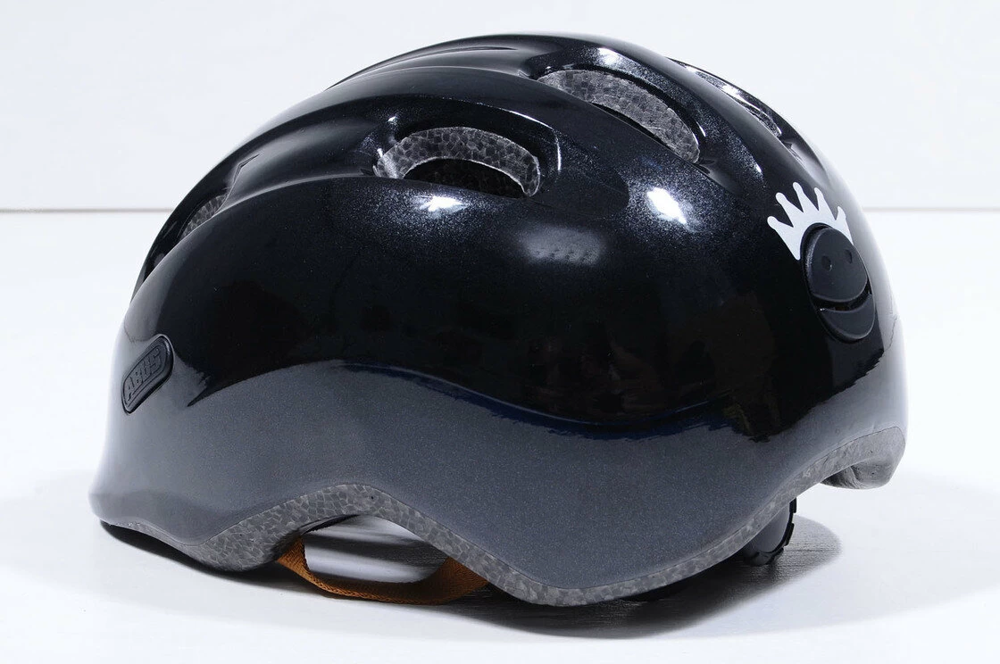 Dziecięcy kask rowerowy Abus Smiley 2.0 Royal, czarny Rozmiar S: 45-50 cm