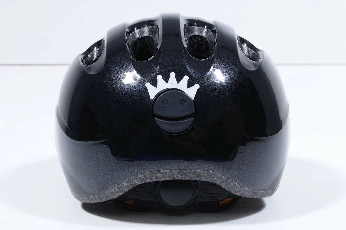 Dziecięcy kask rowerowy Abus Smiley 2.0 Royal, czarny Rozmiar S: 45-50 cm