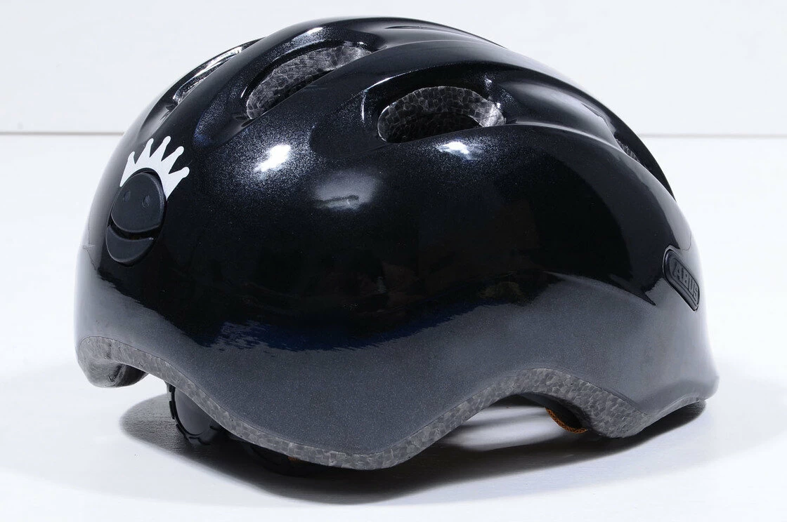 Dziecięcy kask rowerowy Abus Smiley 2.0 Royal, czarny Rozmiar S: 45-50 cm