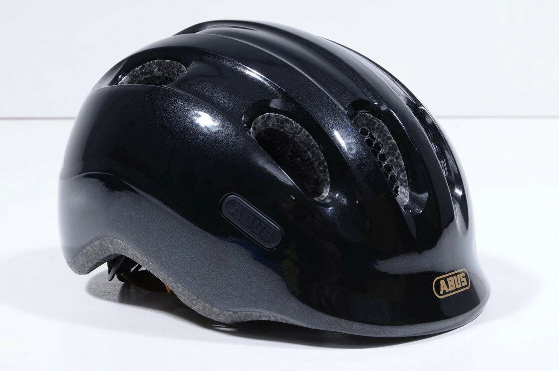 Dziecięcy kask rowerowy Abus Smiley 2.0 Royal, czarny Rozmiar S: 45-50 cm
