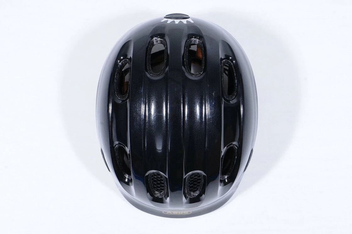 Dziecięcy kask rowerowy Abus Smiley 2.0 Royal, czarny Rozmiar S: 45-50 cm