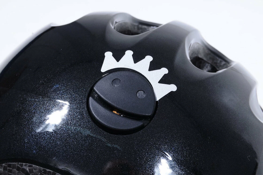 Dziecięcy kask rowerowy Abus Smiley 2.0 Royal, czarny Rozmiar S: 45-50 cm