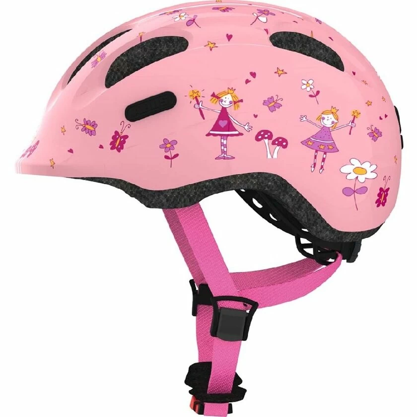 Dziecięcy kask rowerowy Abus Smiley 2.0, różowy Rozmiar M: 50-55 cm