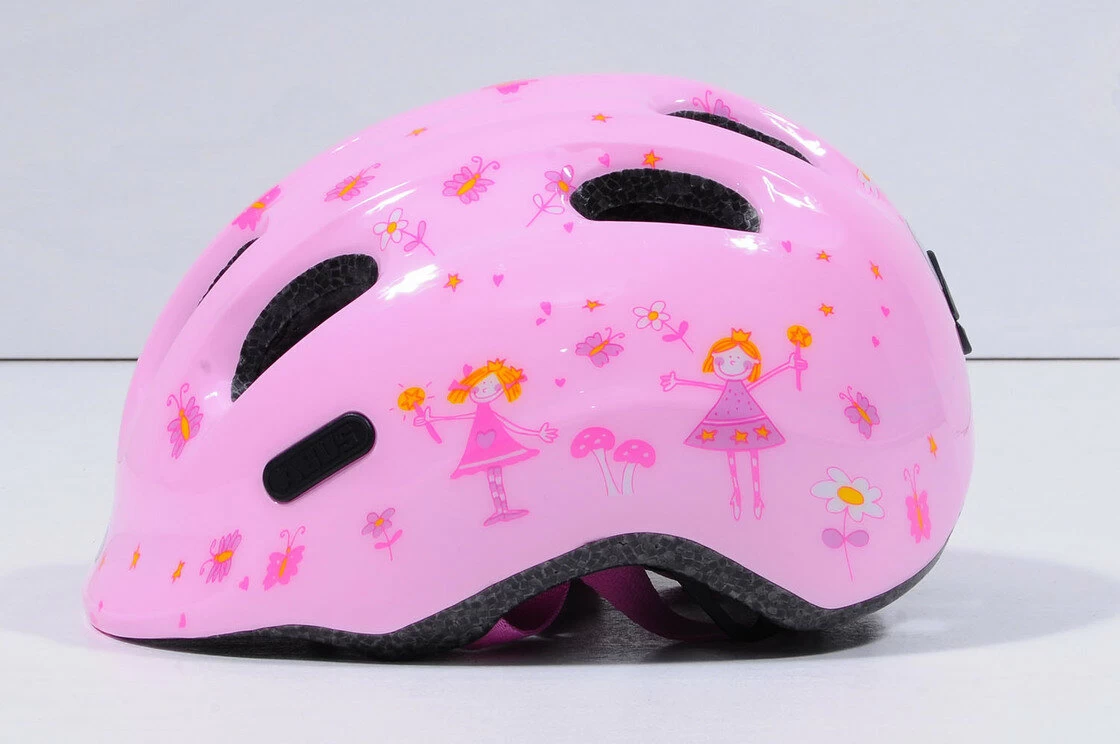 Dziecięcy kask rowerowy Abus Smiley 2.0, różowy Rozmiar M: 50-55 cm