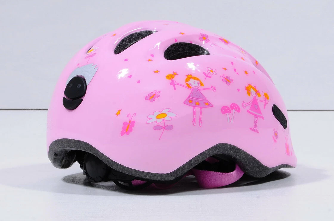 Dziecięcy kask rowerowy Abus Smiley 2.0, różowy Rozmiar M: 50-55 cm