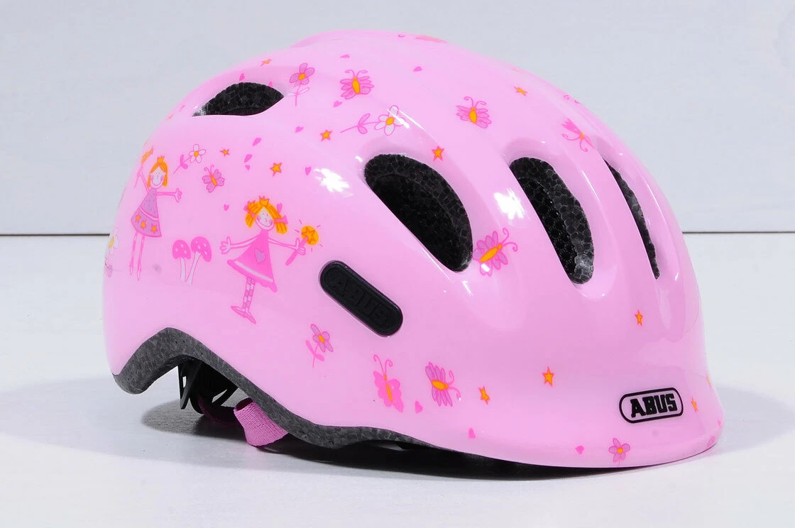 Dziecięcy kask rowerowy Abus Smiley 2.0, różowy Rozmiar M: 50-55 cm