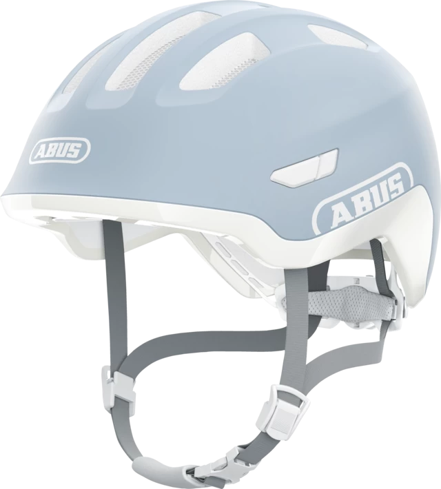 Dziecięcy kask rowerowy ABUS Smiley 3.0 ACE LED Pure Aqua Rozmiar M: 50-55 cm