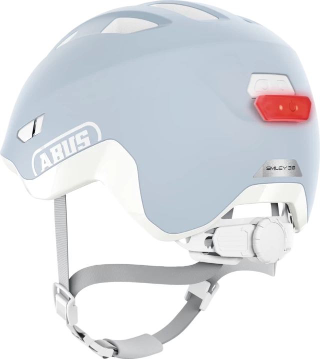 Dziecięcy kask rowerowy ABUS Smiley 3.0 ACE LED Pure Aqua Rozmiar M: 50-55 cm